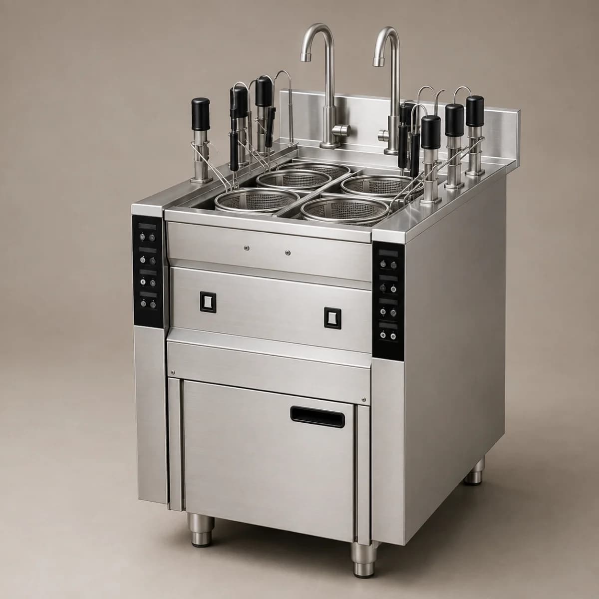Custom Gas Noodle Cooking Line commercial kitchen equipment