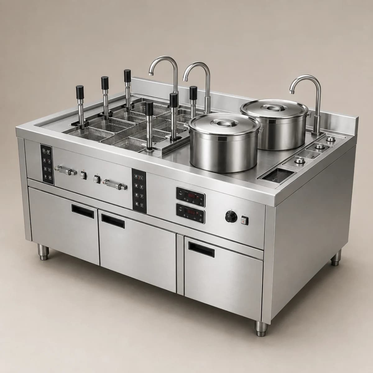 Integrated Noodle & Soup Workstation commercial kitchen equipment