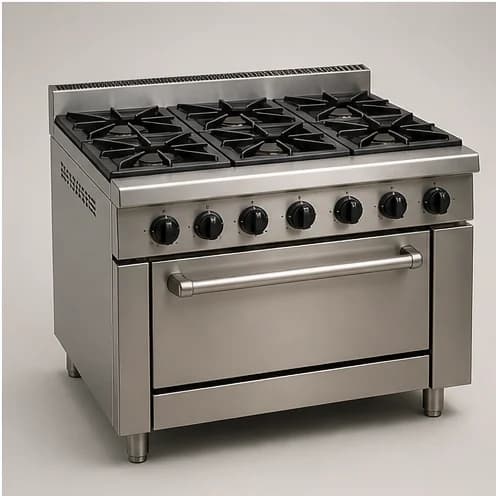 Heavy-Duty 6 Burner Range commercial kitchen equipment