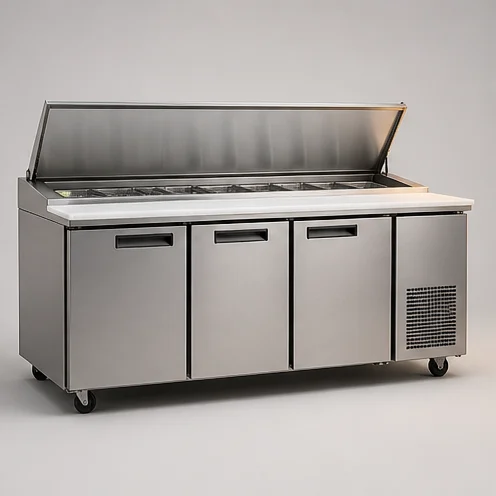 Three-Door Prep Counter commercial kitchen equipment