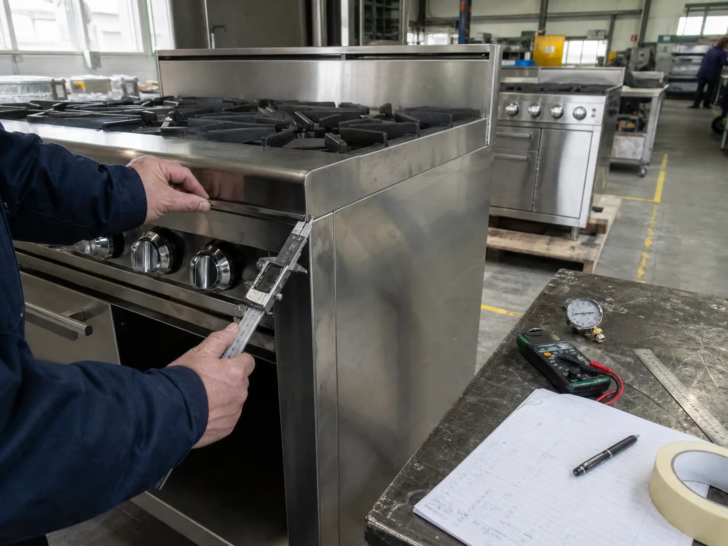 Quality inspection of commercial kitchen equipment